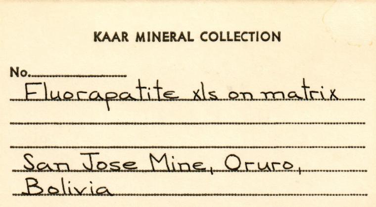 APATITE with JAMESONITE Inclusions