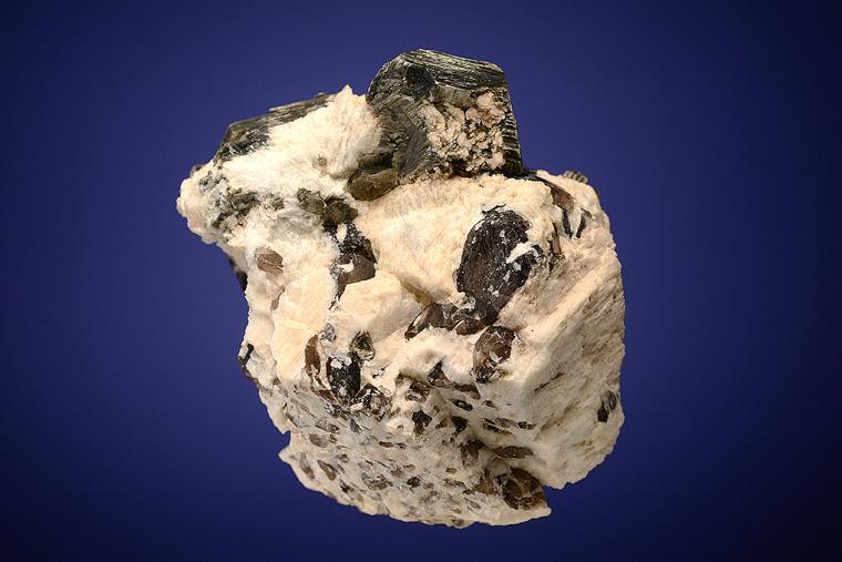 MUSCOVITE on QUARTZ var. Smoky and MICROCLINE