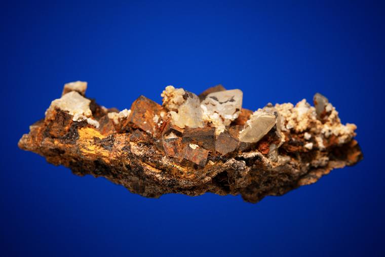 LIMONITE after PYRITE with QUARTZ