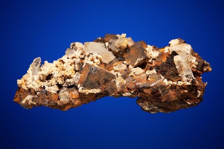 LIMONITE after PYRITE with QUARTZ