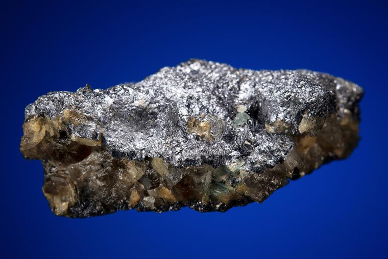 MOLYBDENITE on QUARTZ and BERYL var. Aquamarine