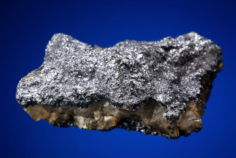 MOLYBDENITE on QUARTZ and BERYL var. Aquamarine