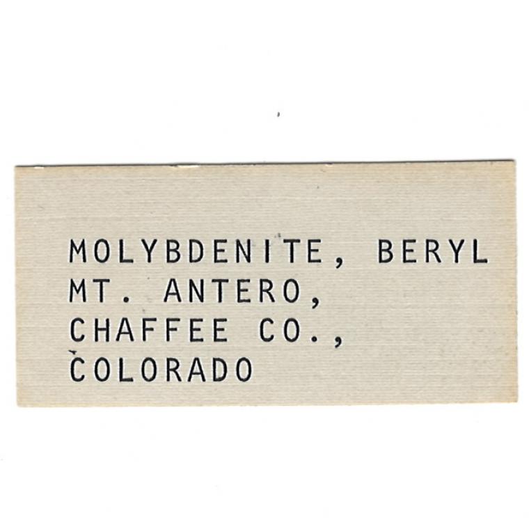 MOLYBDENITE on QUARTZ and BERYL var. Aquamarine