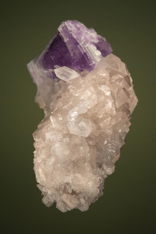FLUORITE on QUARTZ