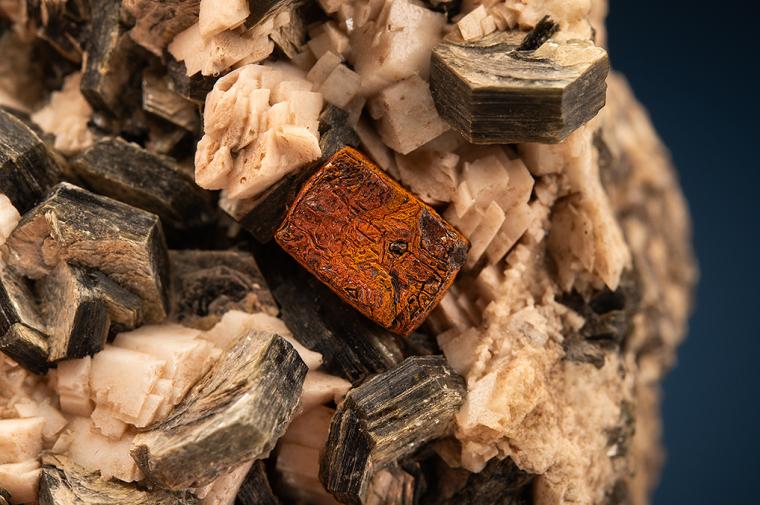 PHENAKITE with MUSCOVITE and LIMONITE after PYRITE
