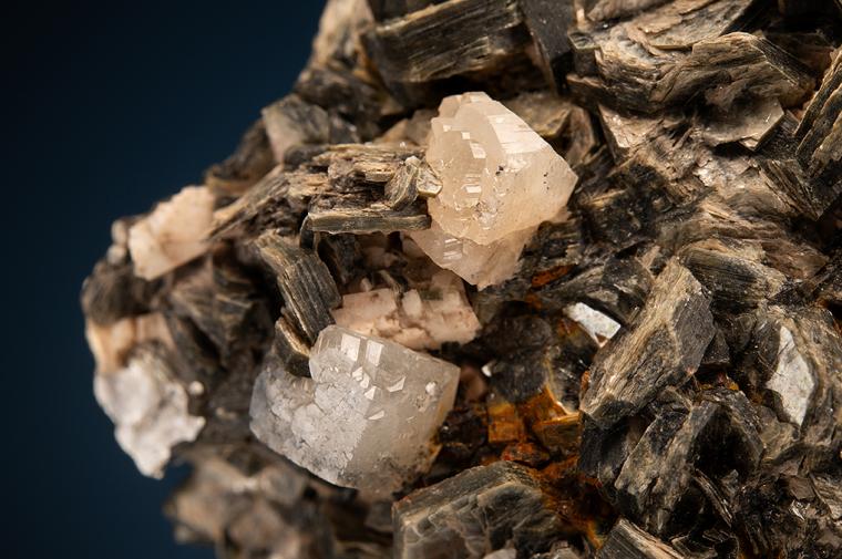 PHENAKITE with MUSCOVITE and LIMONITE after PYRITE