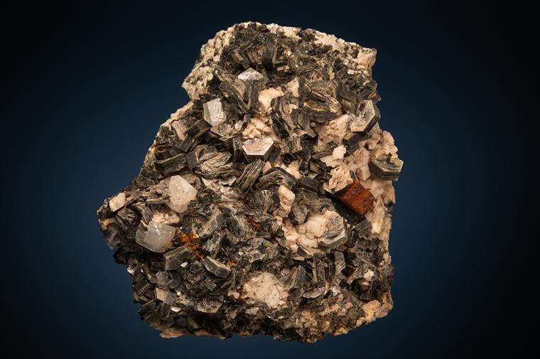 PHENAKITE with MUSCOVITE and LIMONITE after PYRITE