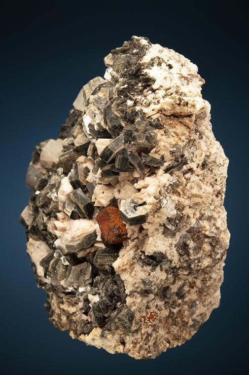 PHENAKITE with MUSCOVITE and LIMONITE after PYRITE