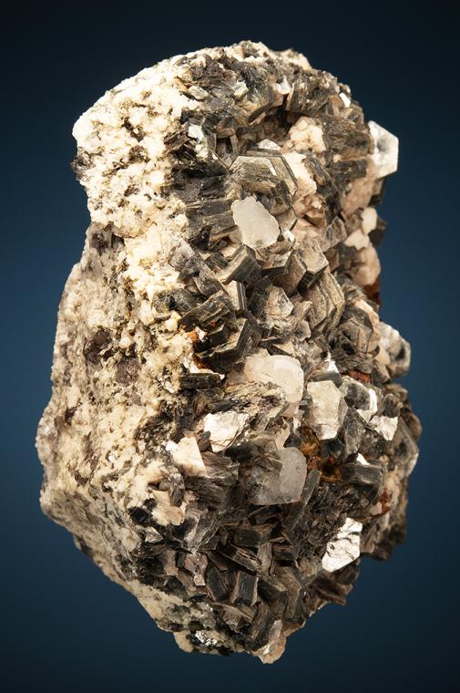 PHENAKITE with MUSCOVITE and LIMONITE after PYRITE