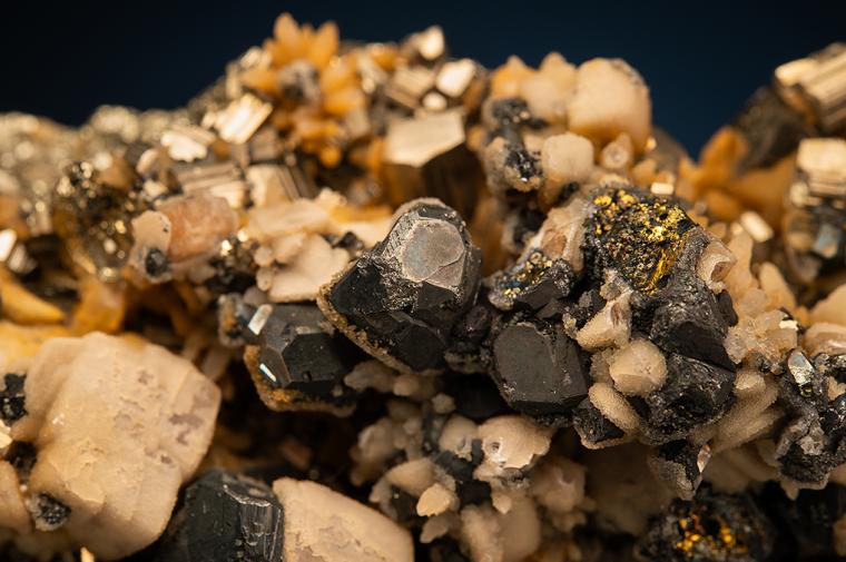 TENNANTITE with CHALCOPYRITE, PYRITE and SIDERITE