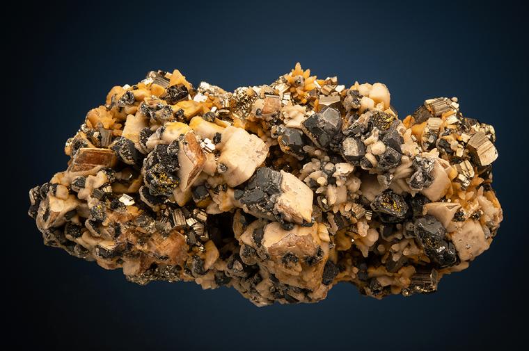 TENNANTITE with CHALCOPYRITE, PYRITE and SIDERITE