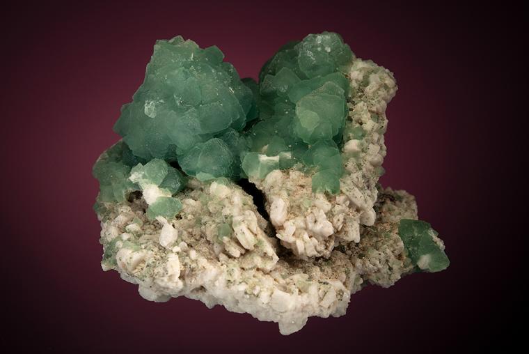 FLUORITE on ALBITE