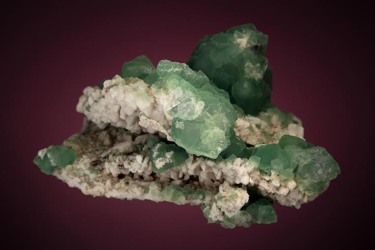 FLUORITE on ALBITE