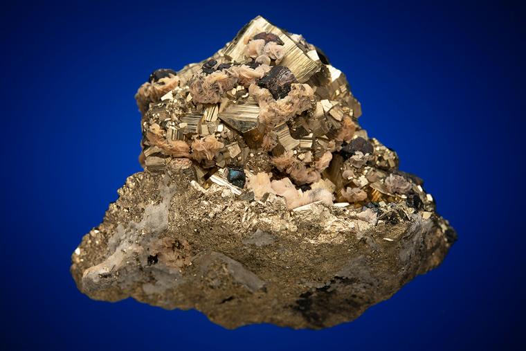 PYRITE with SIDERITE and GALENA