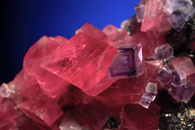 RHODOCHROSITE with FLUORITE and TETRAHEDRITE