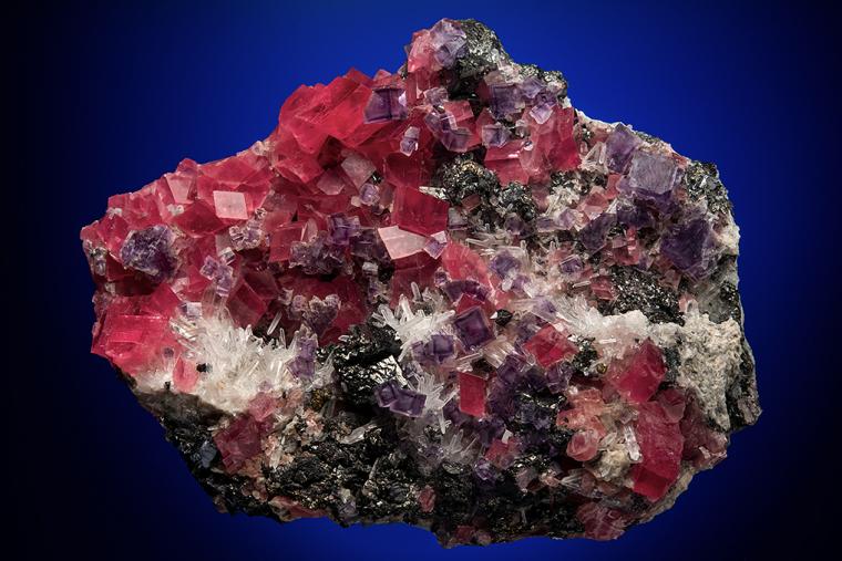 RHODOCHROSITE with FLUORITE and TETRAHEDRITE