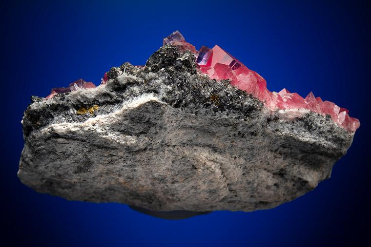 RHODOCHROSITE with FLUORITE and TETRAHEDRITE