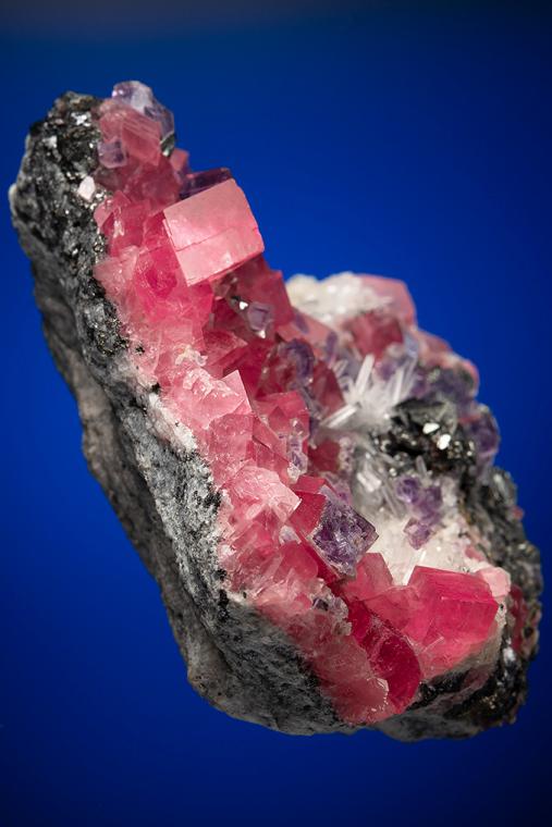 RHODOCHROSITE with FLUORITE and TETRAHEDRITE