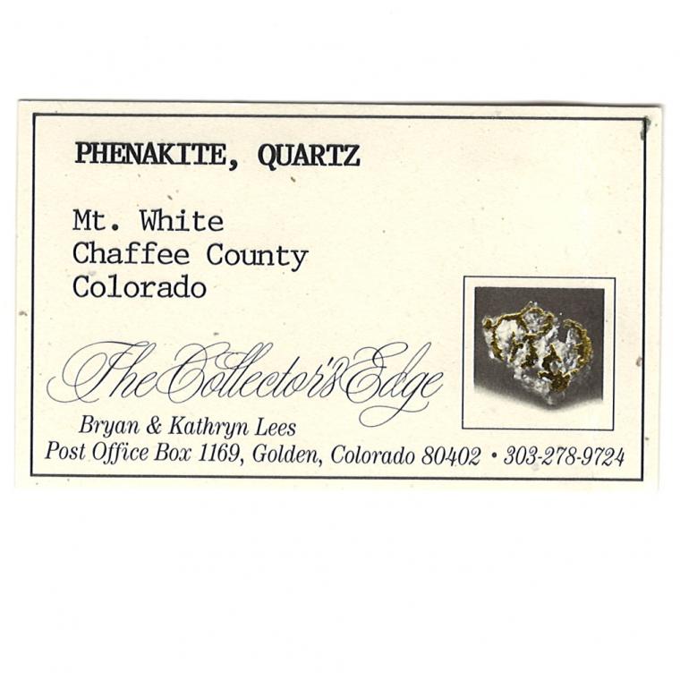 PHENAKITE on QUARTZ var. Smoky