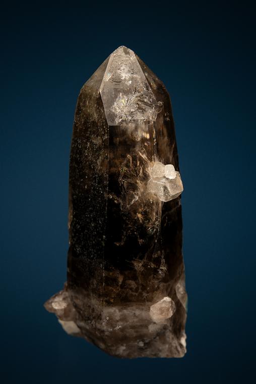 PHENAKITE on QUARTZ var. Smoky