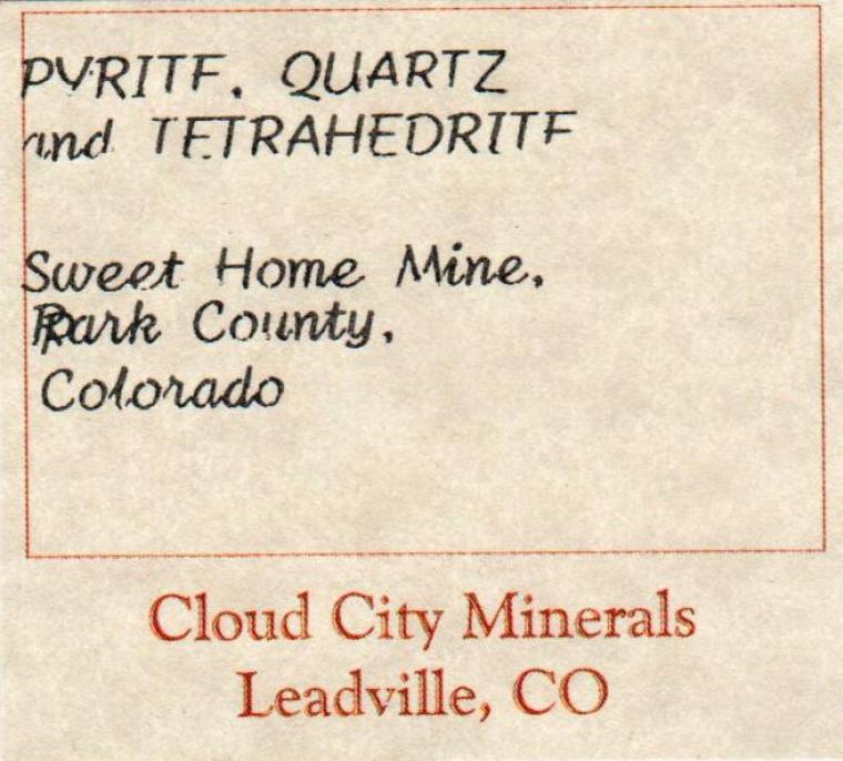 PYRITE on QUARTZ and TETRAHEDRITE