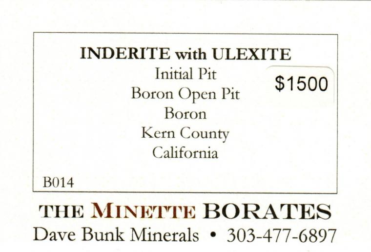 INDERITE with ULEXITE