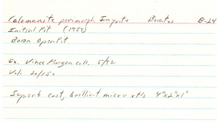 COLEMANITE after INYOITE