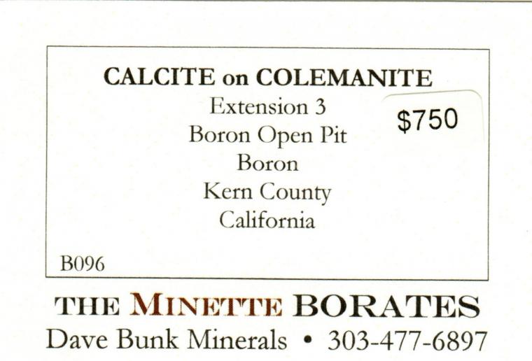 CALCITE on COLEMANITE