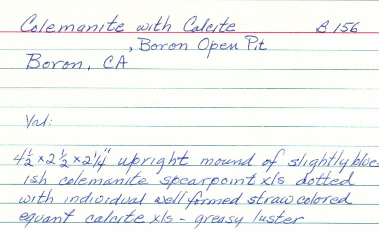 CALCITE on COLEMANITE