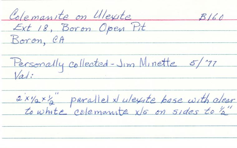 COLEMANITE on ULEXITE (repaired)