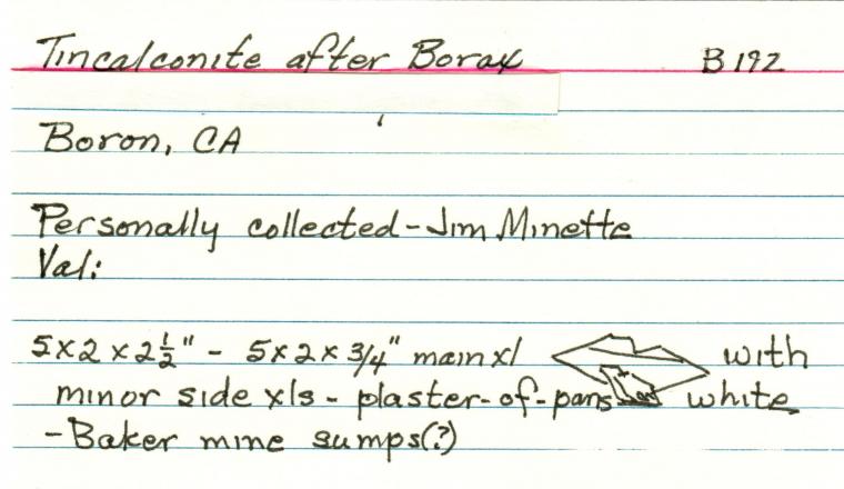 TINCALCONITE after BORAX