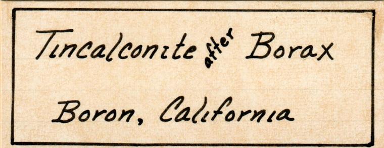 TINCALCONITE after BORAX