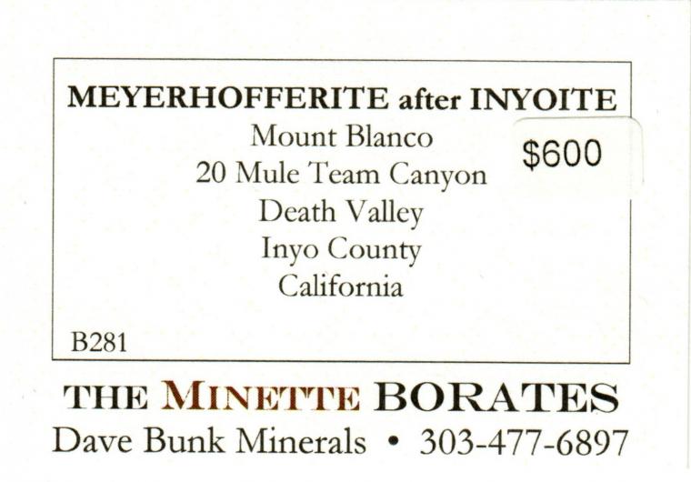 MEYERHOFFERITE after INYOITE