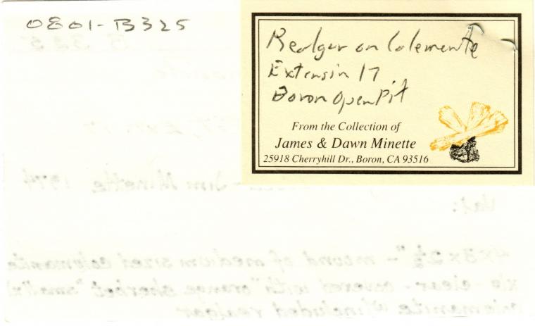 COLEMANITE with REALGAR