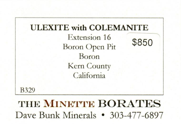 ULEXITE with COLEMANITE
