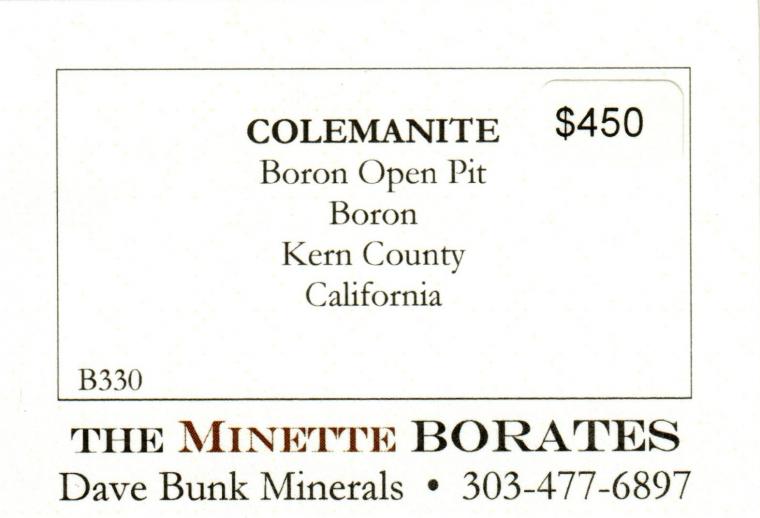 COLEMANITE with CALCITE