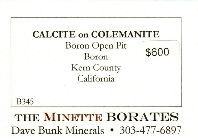 CALCITE on COLEMANITE