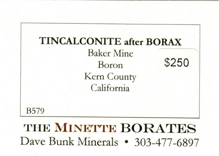TINCALCONITE after BORAX
