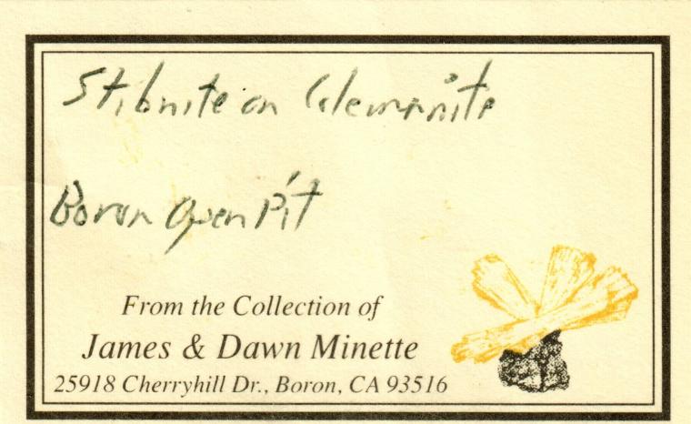 STIBNITE on COLEMANITE