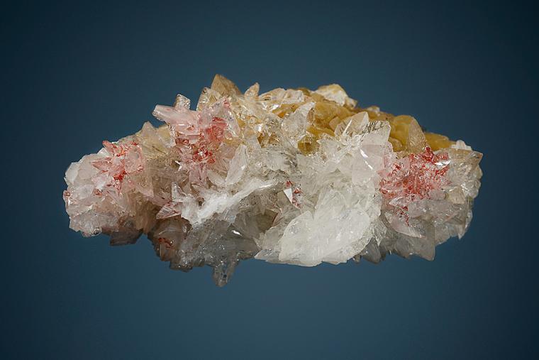 COLEMANITE with REALGAR and CALCITE
