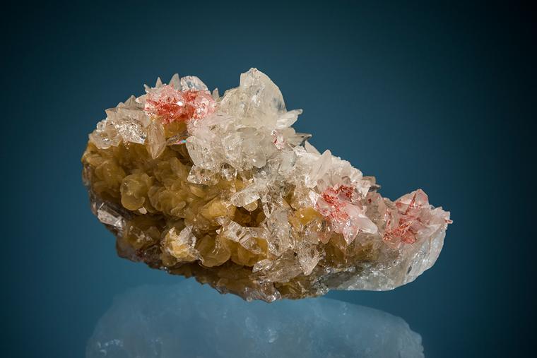 COLEMANITE with REALGAR and CALCITE