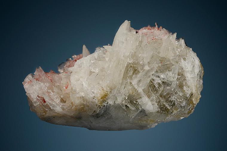 COLEMANITE with REALGAR and CALCITE