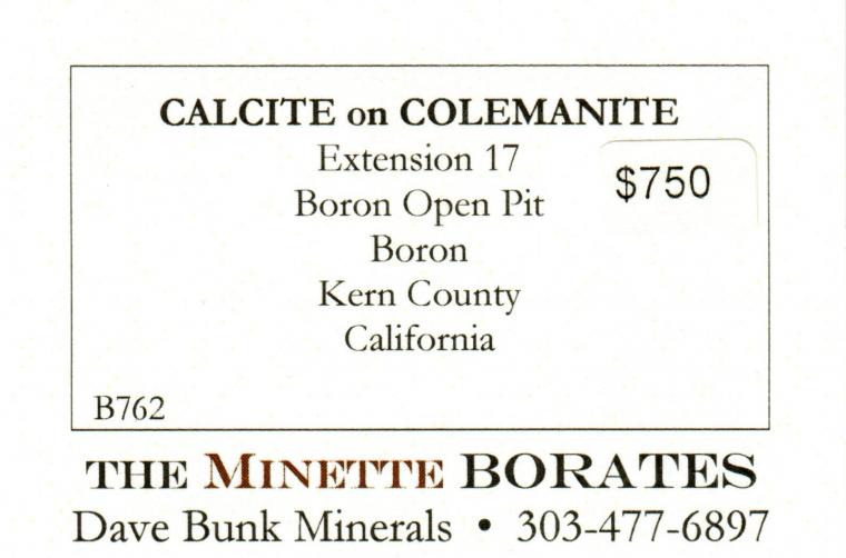 CALCITE on COLEMANITE