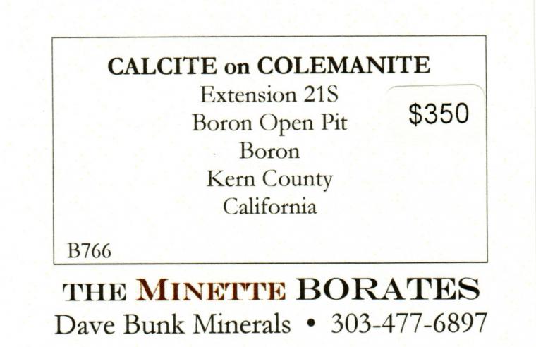 CALCITE on COLEMANITE
