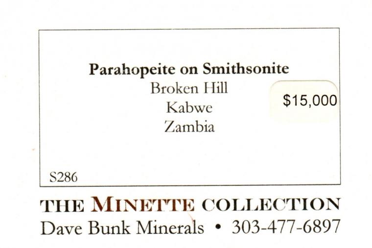 TARBUTTITE on SMITHSONITE