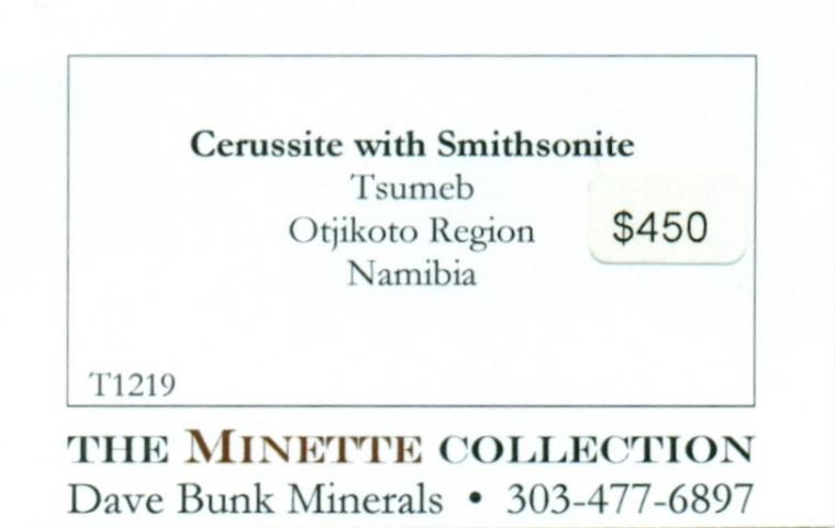 CERUSSITE with SMITHSONITE