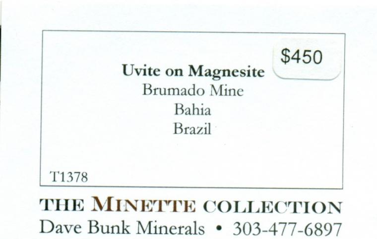 UVITE on MAGNESITE