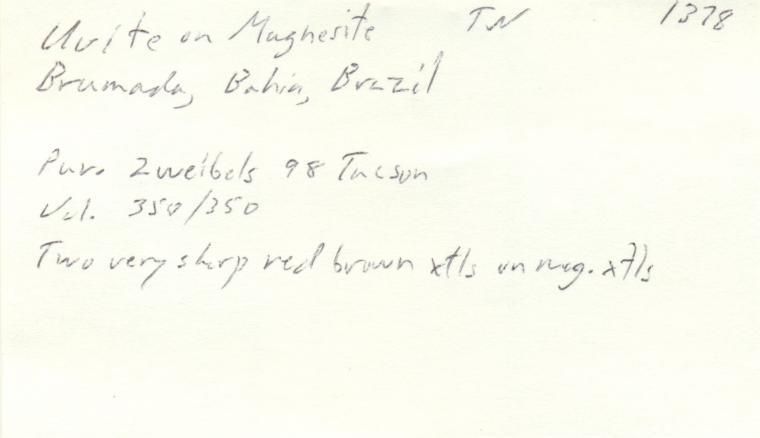 UVITE on MAGNESITE