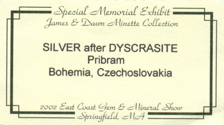 SILVER after DYSCRASITE