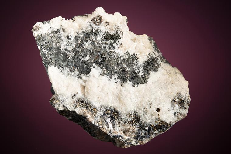 POLYBASITE with SILVER on QUARTZ